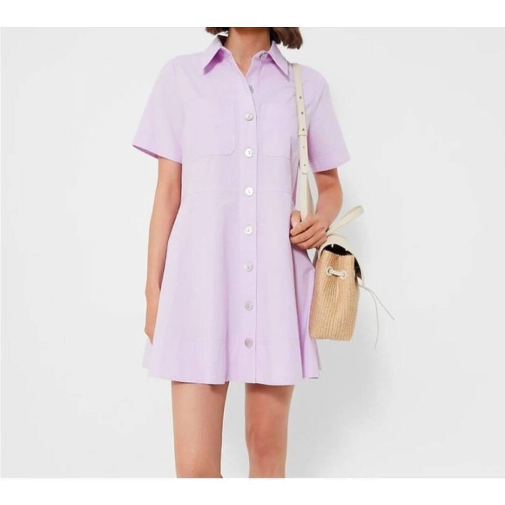 Tuckernuck Lilac Button-Front Mini Dress